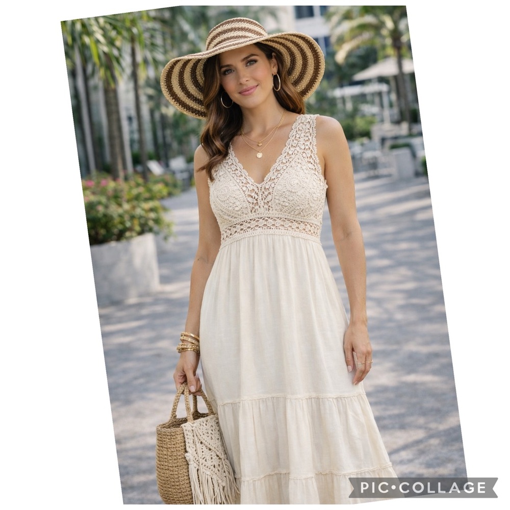 ROUTE 66 WIDE BRIM FLOPPY STRIPE STRAW SUN HAT
